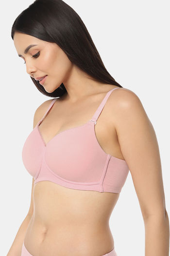 Amante Padded Non Wired Full Coverage T-Shirt Bra - Pink Nectar — image 3